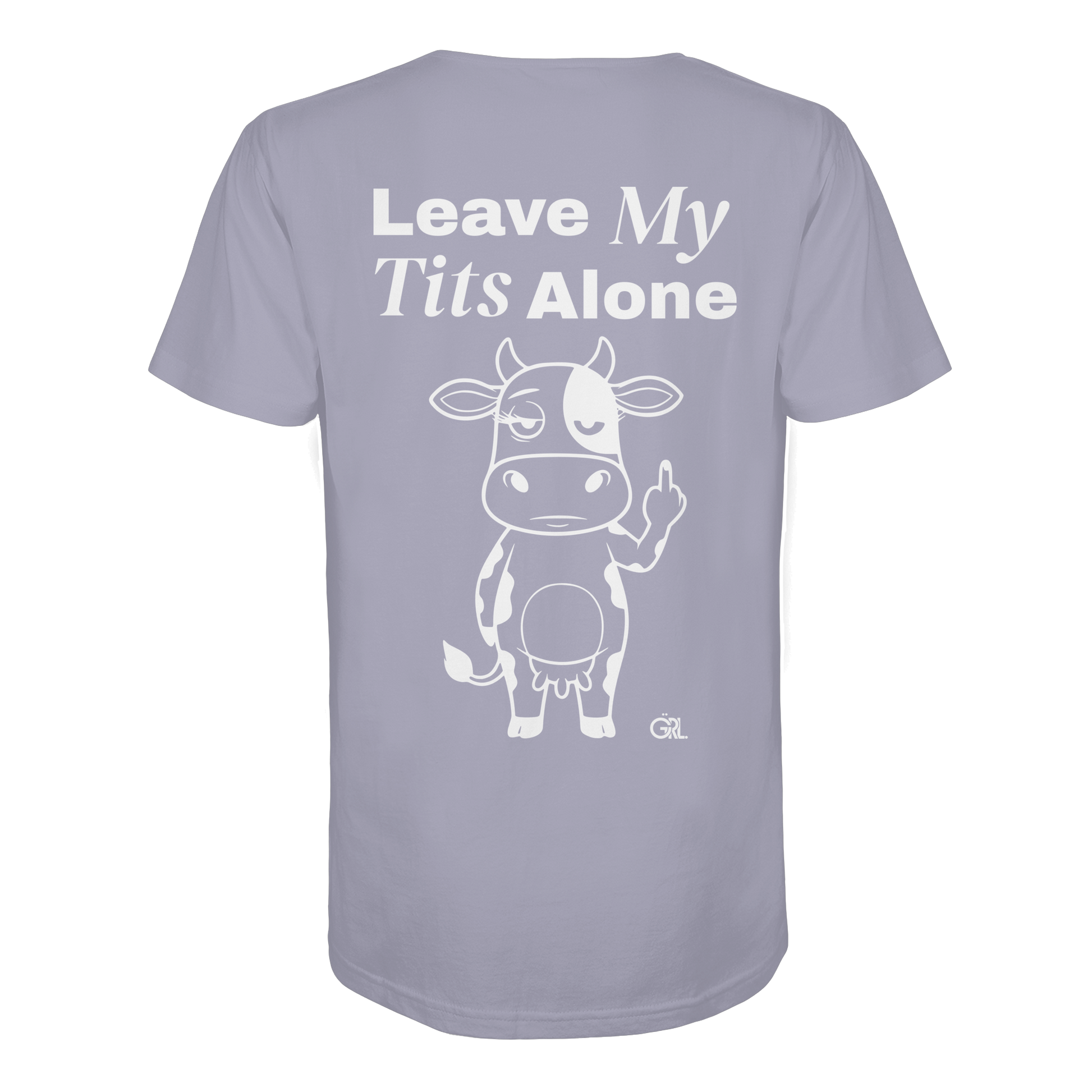 Finger Cow Rücken-Print – Lavender Bio Shirt | GÖRL Feminist Statement Wear Berlin