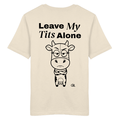 Annoyed Cow Rücken-Print – Natural Raw Bio Shirt | GÖRL Feminist Statement Wear Berlin
