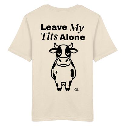 Angry Cow Rücken-Print – Natural Raw Bio Shirt | GÖRL Feminist Statement Wear Berlin