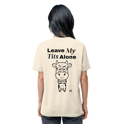 Annoyed Cow Rücken-Print – Natural Raw Bio Shirt | GÖRL Feminist Statement Wear Berlin