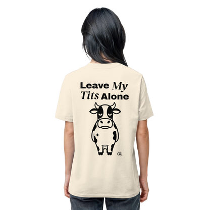 Angry Cow Rücken-Print – Natural Raw Bio Shirt | GÖRL Feminist Statement Wear Berlin