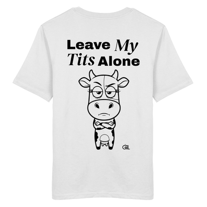 Annoyed Cow Rücken-Print – Weiss Bio Shirt | GÖRL Feminist Statement Wear Berlin