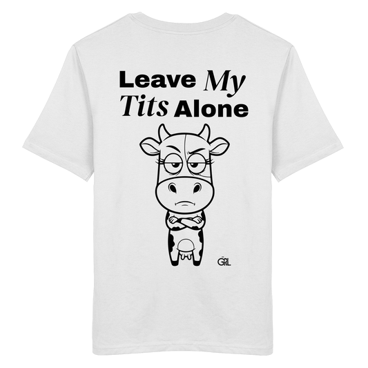 Annoyed Cow Rücken-Print – Weiss Bio Shirt | GÖRL Feminist Statement Wear Berlin