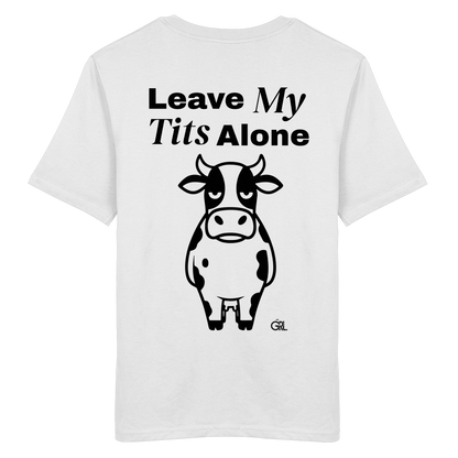 Angry Cow Rücken-Print – Weiss Bio Shirt | GÖRL Feminist Statement Wear Berlin