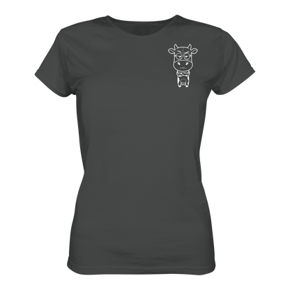 Annoyed Cow Statement-Print – Anthracite Fitted Shirt | GÖRL Bio-Baumwolle, DTF-Druck in DE