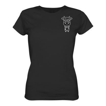 Annoyed Cow Statement-Print – Schwarz Fitted Shirt | GÖRL Bio-Baumwolle, DTF-Druck in DE