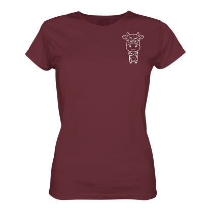 Annoyed Cow Statement-Print – Burgundy Fitted Shirt | GÖRL Bio-Baumwolle, DTF-Druck in DE
