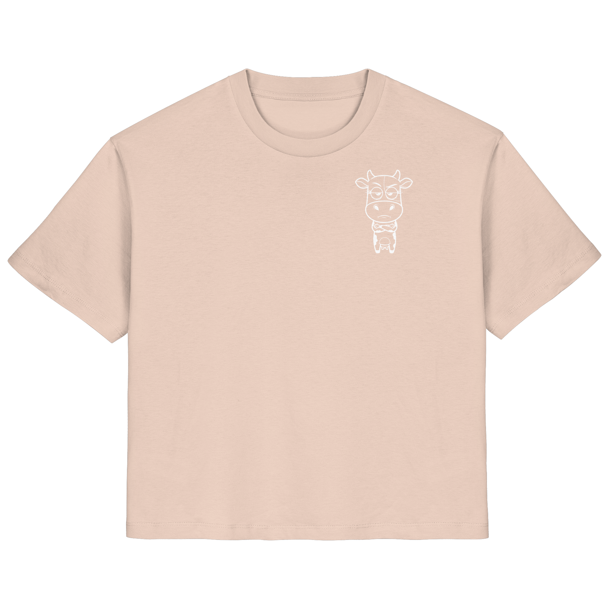 Annoyed Cow Statement-Print – Fraiche Peche Fitted Shirt | GÖRL Bio-Baumwolle, DTF-Druck in DE