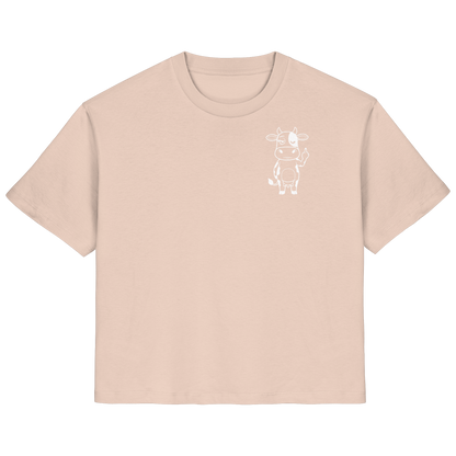 Finger Cow Statement-Print – Fraiche Peche Fitted Shirt | GÖRL Bio-Baumwolle, DTF-Druck in DE