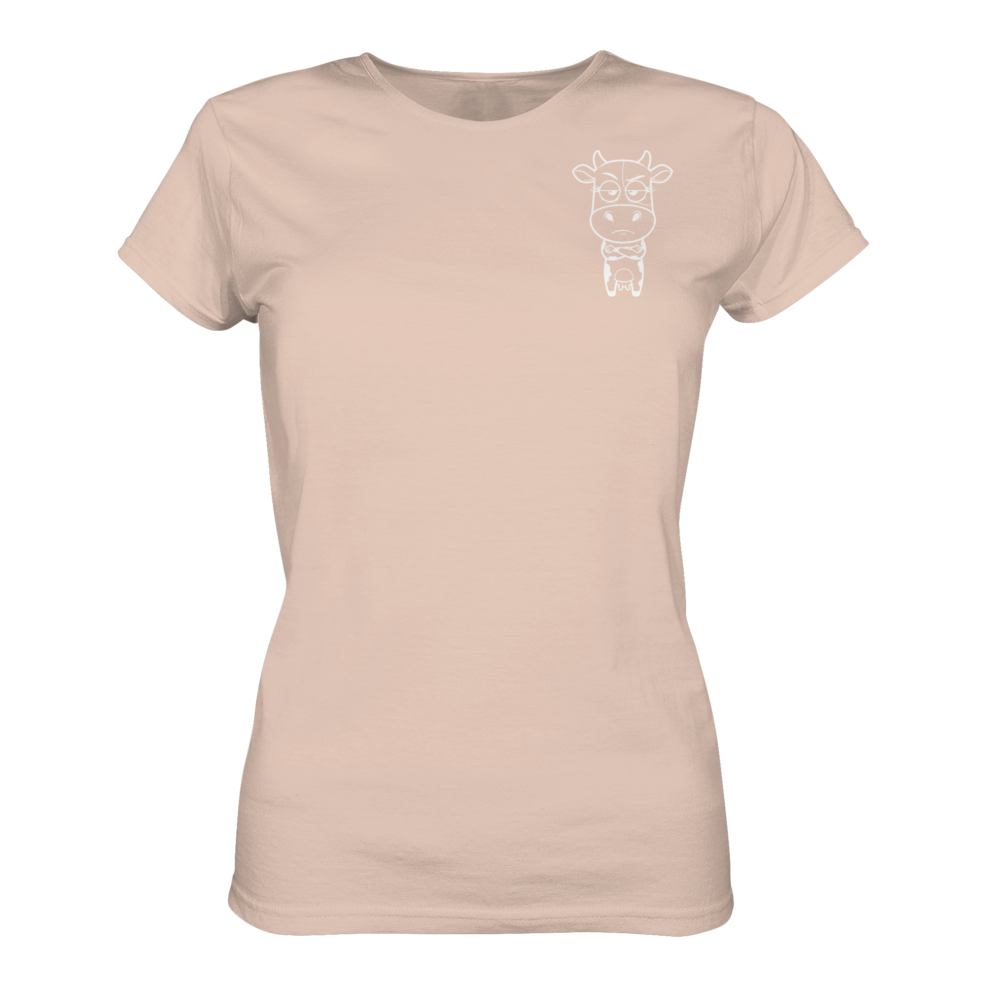 Annoyed Cow Statement-Print – Fraiche Peche Fitted Shirt | GÖRL Bio-Baumwolle, DTF-Druck in DE