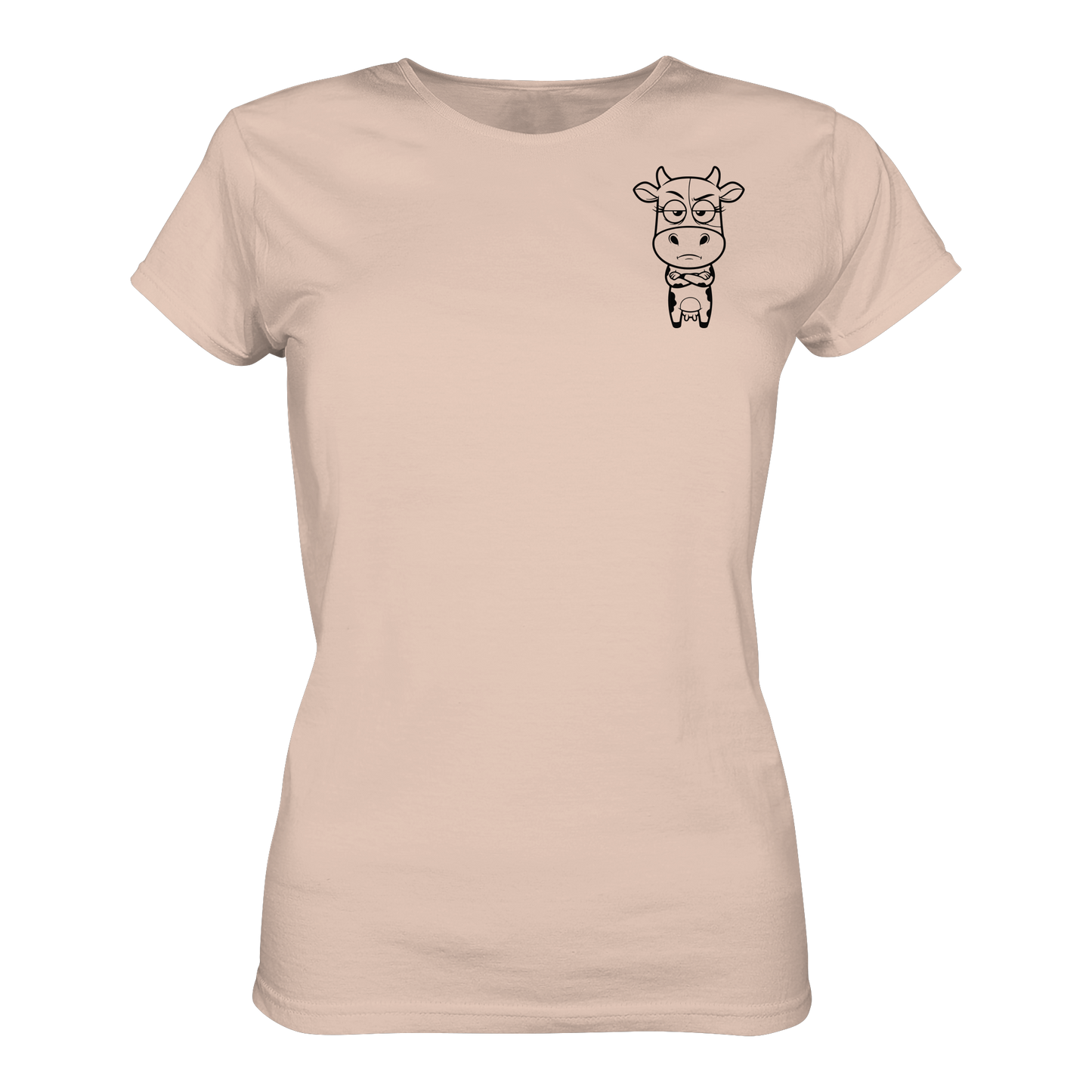 Annoyed Cow Statement-Print – Fraiche Peche Fitted Shirt | GÖRL Bio-Baumwolle, DTF-Druck in DE