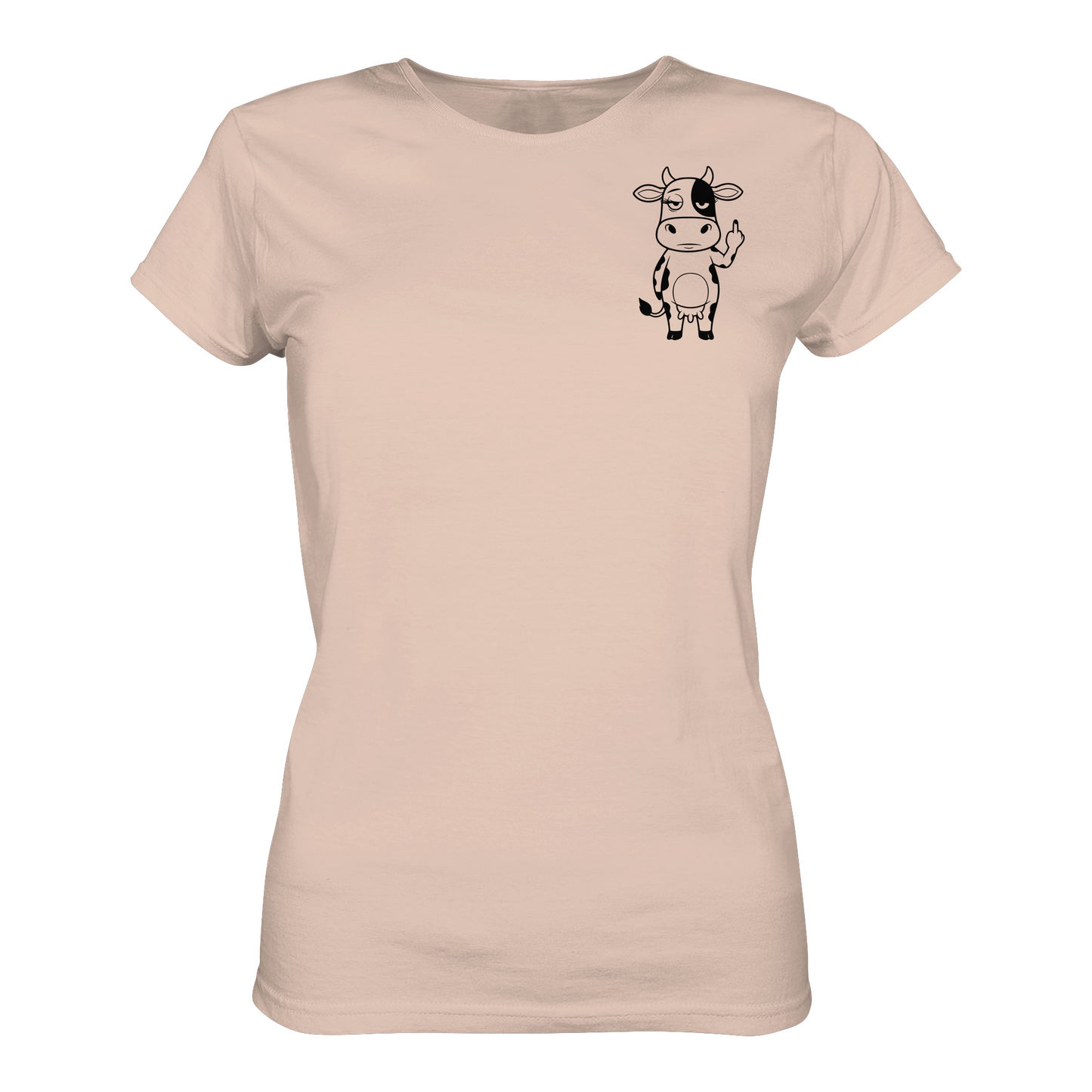 Finger Cow Statement-Print – Fraiche Peche Fitted Shirt | GÖRL Bio-Baumwolle, DTF-Druck in DE