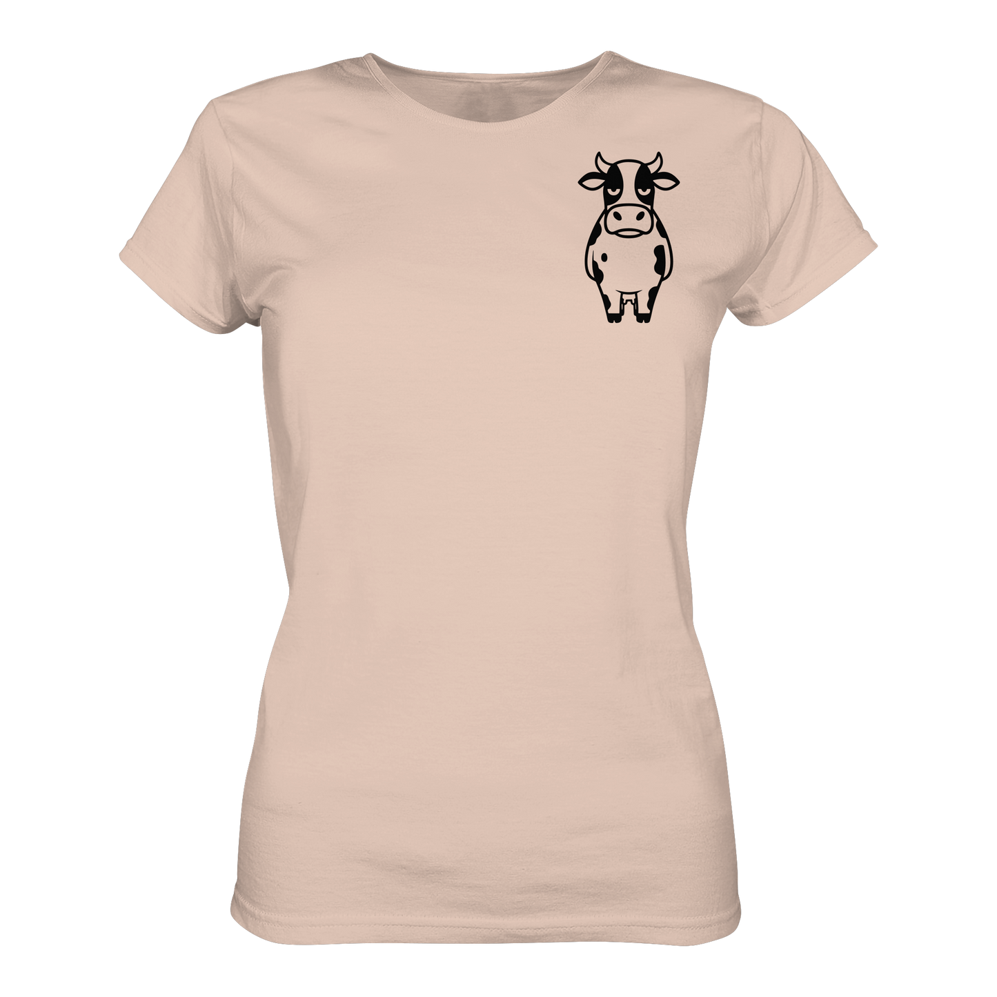 Angry Cow Statement-Print – Fraiche Peche Fitted Shirt | GÖRL Bio-Baumwolle, DTF-Druck in DE