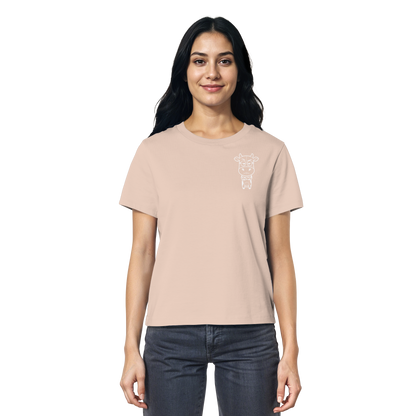 Annoyed Cow Statement-Print – Fraiche Peche Fitted Shirt | GÖRL Bio-Baumwolle, DTF-Druck in DE