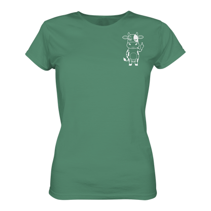 Finger Cow Statement-Print – Green Bay Fitted Shirt | GÖRL Bio-Baumwolle, DTF-Druck in DE
