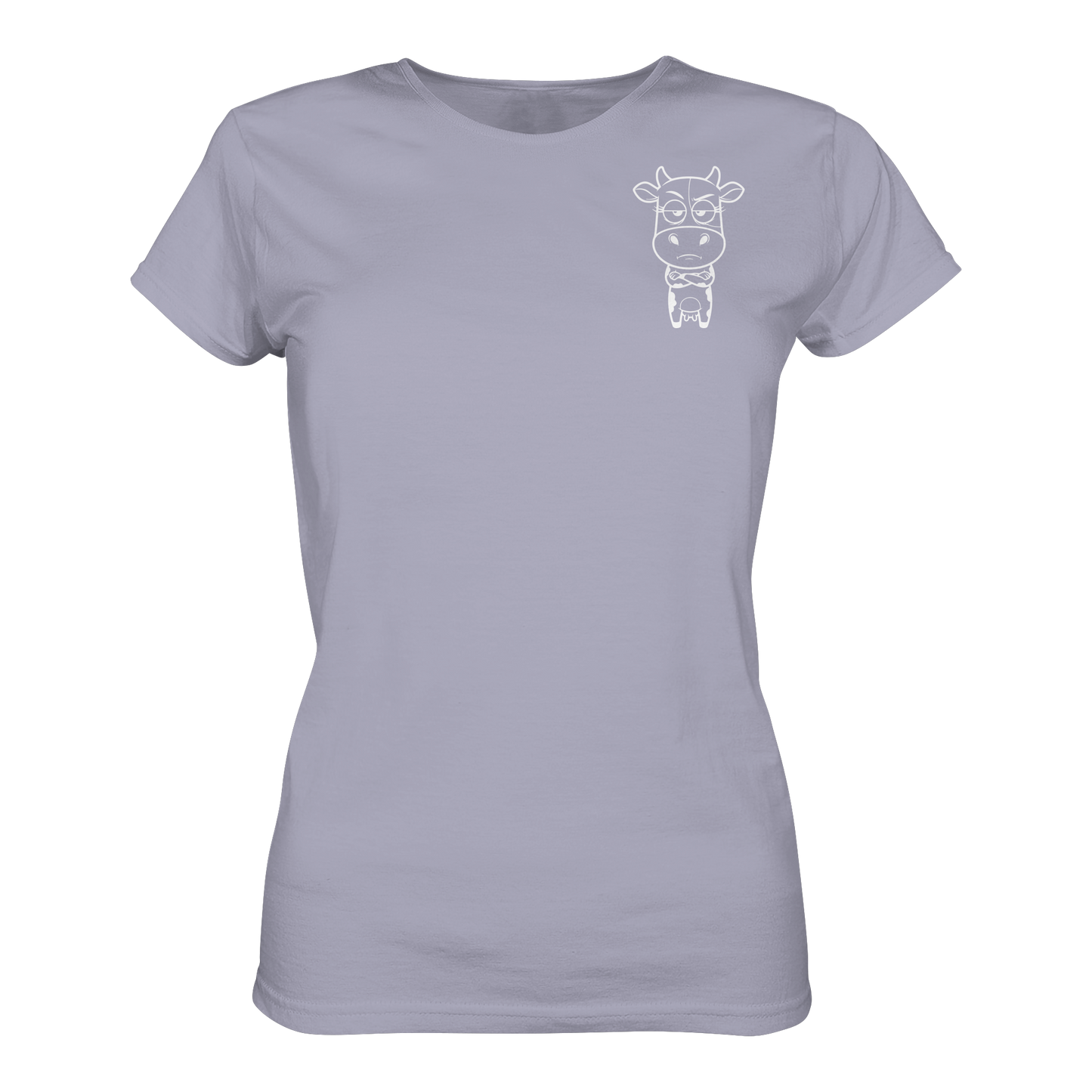 Annoyed Cow Statement-Print – Lavender Fitted Shirt | GÖRL Bio-Baumwolle, DTF-Druck in DE