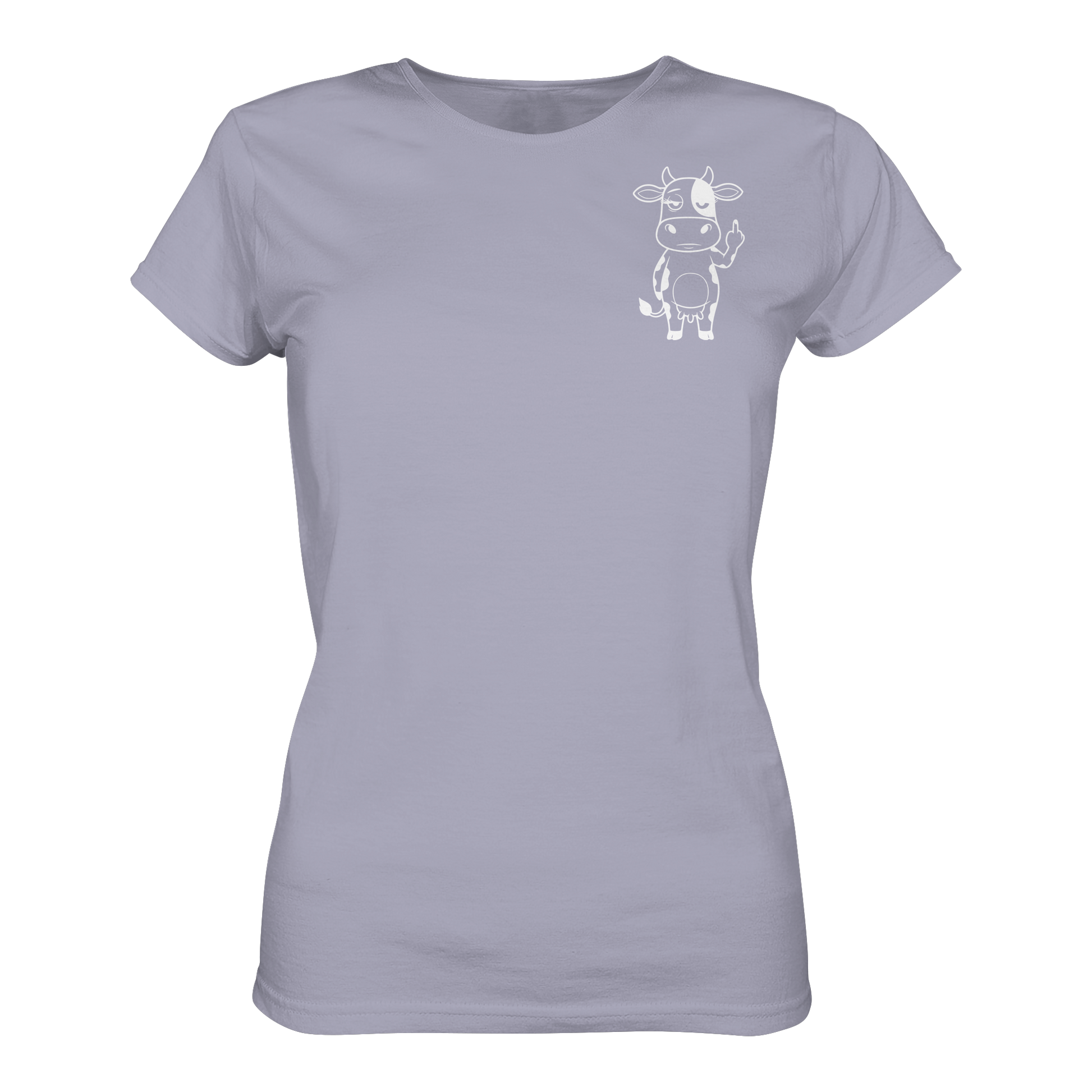 Finger Cow Statement-Print – Lavender Fitted Shirt | GÖRL Bio-Baumwolle, DTF-Druck in DE