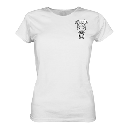 Annoyed Cow Statement-Print – Weiss Fitted Shirt | GÖRL Bio-Baumwolle, DTF-Druck in DE
