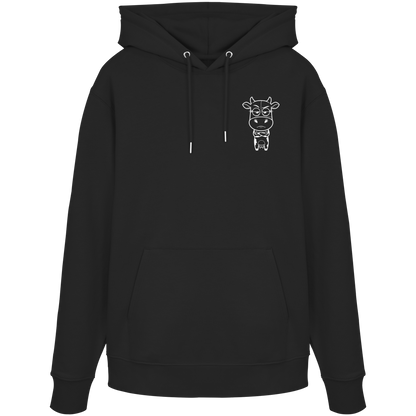 Annoyed Cow Statement-Print – Schwarz Hoodie | GÖRL Bio-Baumwolle, DTF-Druck in DE