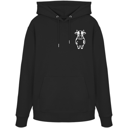 Angry Cow Statement-Print – Schwarz Hoodie | GÖRL Bio-Baumwolle, DTF-Druck in DE