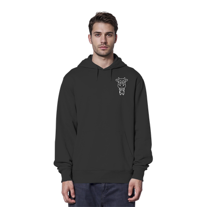 Annoyed Cow Statement-Print – Schwarz Hoodie | GÖRL Bio-Baumwolle, DTF-Druck in DE