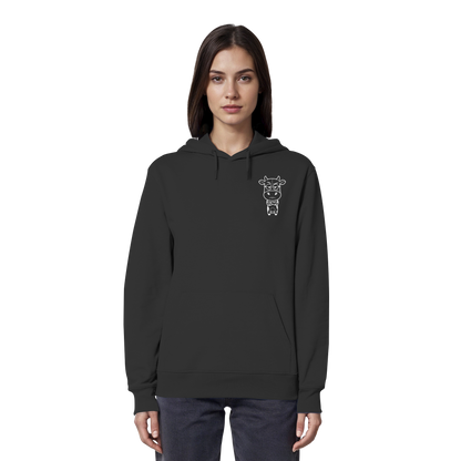 Annoyed Cow Statement-Print – Schwarz Hoodie | GÖRL Bio-Baumwolle, DTF-Druck in DE