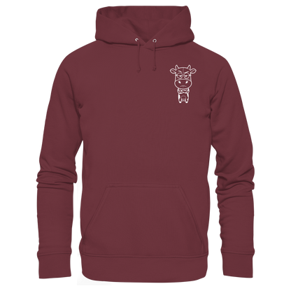 Annoyed Cow Statement-Print – Burgundy Hoodie | GÖRL Bio-Baumwolle, DTF-Druck in DE