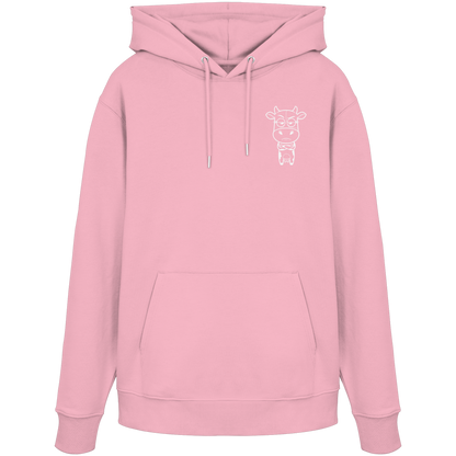 Annoyed Cow Statement-Print – Cotton Pink Hoodie | GÖRL Bio-Baumwolle, DTF-Druck in DE