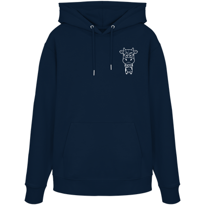 Annoyed Cow Statement-Print – French Navy Hoodie | GÖRL Bio-Baumwolle, DTF-Druck in DE