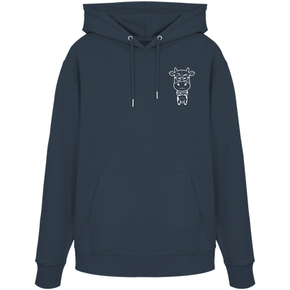 Annoyed Cow Statement-Print – India Ink Grey Hoodie | GÖRL Bio-Baumwolle, DTF-Druck in DE