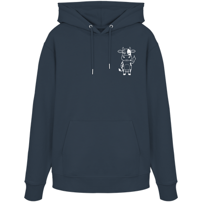 Finger Cow Statement-Print – India Ink Grey Hoodie | GÖRL Bio-Baumwolle, DTF-Druck in DE