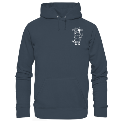 Finger Cow Statement-Print – India Ink Grey Hoodie | GÖRL Bio-Baumwolle, DTF-Druck in DE
