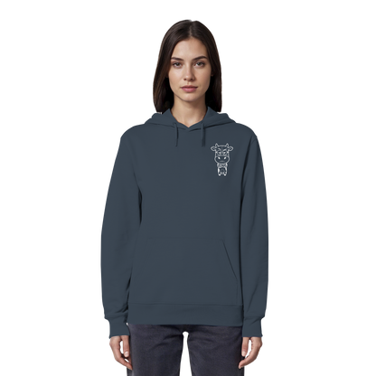 Annoyed Cow Statement-Print – India Ink Grey Hoodie | GÖRL Bio-Baumwolle, DTF-Druck in DE