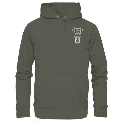 Annoyed Cow Statement-Print – Khaki Hoodie | GÖRL Bio-Baumwolle, DTF-Druck in DE