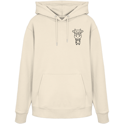 Annoyed Cow Statement-Print – Natural Raw Hoodie | GÖRL Bio-Baumwolle, DTF-Druck in DE
