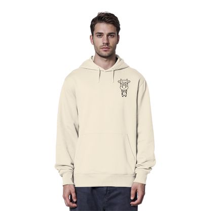Annoyed Cow Statement-Print – Natural Raw Hoodie | GÖRL Bio-Baumwolle, DTF-Druck in DE