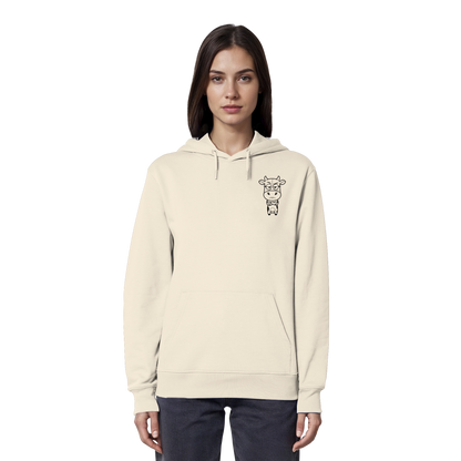 Annoyed Cow Statement-Print – Natural Raw Hoodie | GÖRL Bio-Baumwolle, DTF-Druck in DE