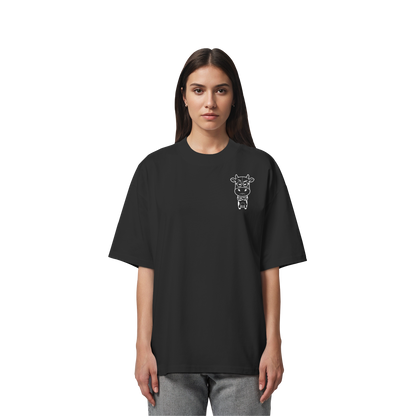 Annoyed Cow Statement-Print – Schwarz Oversize Shirt | GÖRL Bio-Baumwolle, DTF-Druck in DE