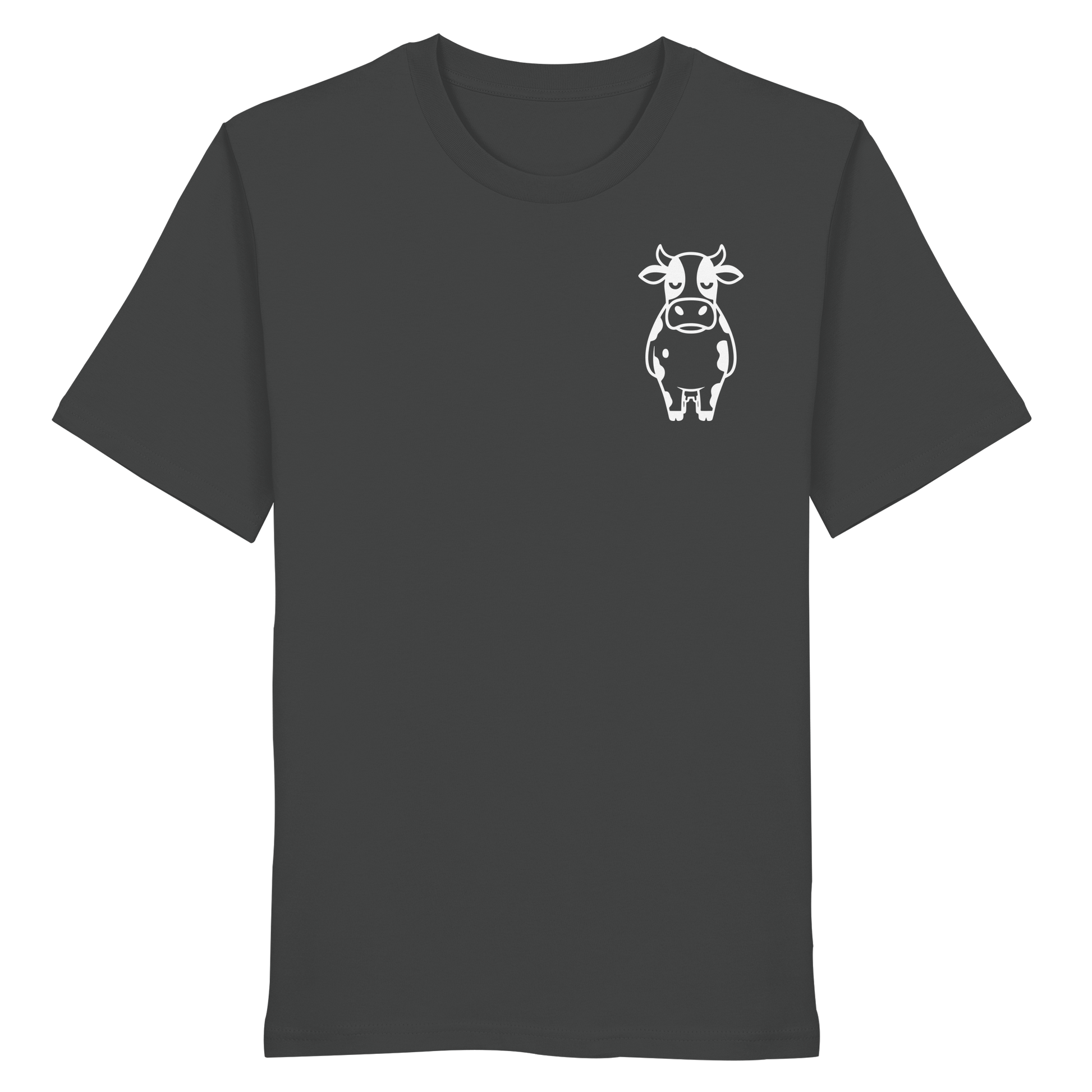 Angry Cow Statement-Print – Anthracite Bio Shirt | GÖRL Bio-Baumwolle, DTF-Druck in DE