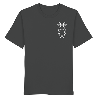 Angry Cow Statement-Print – Anthracite Bio Shirt | GÖRL Bio-Baumwolle, DTF-Druck in DE