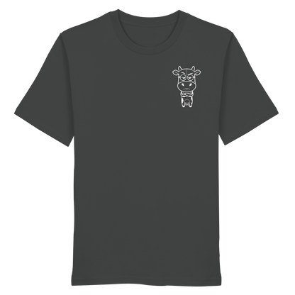 Annoyed Cow Statement-Print – Anthracite Bio Shirt | GÖRL Bio-Baumwolle, DTF-Druck in DE