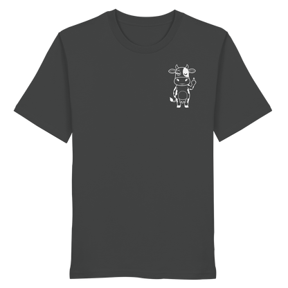 Finger Cow Statement-Print – Anthracite Bio Shirt | GÖRL Bio-Baumwolle, DTF-Druck in DE