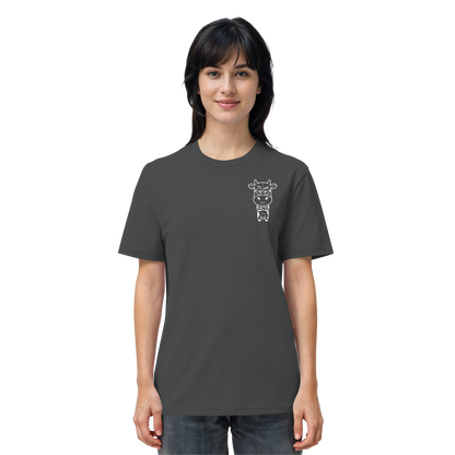Annoyed Cow Statement-Print – Anthracite Bio Shirt | GÖRL Bio-Baumwolle, DTF-Druck in DE