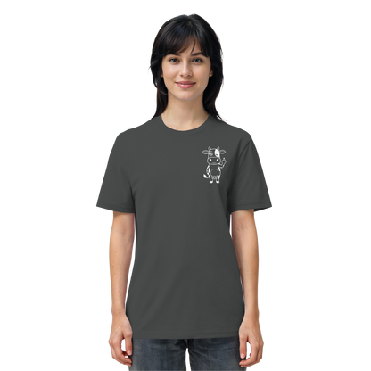 Finger Cow Statement-Print – Anthracite Bio Shirt | GÖRL Bio-Baumwolle, DTF-Druck in DE