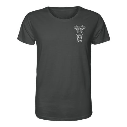 Annoyed Cow Statement-Print – Anthracite Bio Shirt | GÖRL Bio-Baumwolle, DTF-Druck in DE