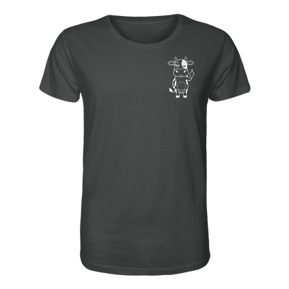 Finger Cow Statement-Print – Anthracite Bio Shirt | GÖRL Bio-Baumwolle, DTF-Druck in DE