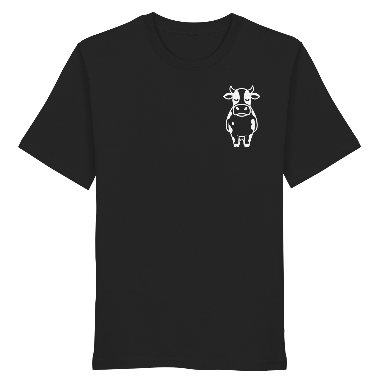 Angry Cow Statement-Print – Schwarz Bio Shirt | GÖRL Bio-Baumwolle, DTF-Druck in DE