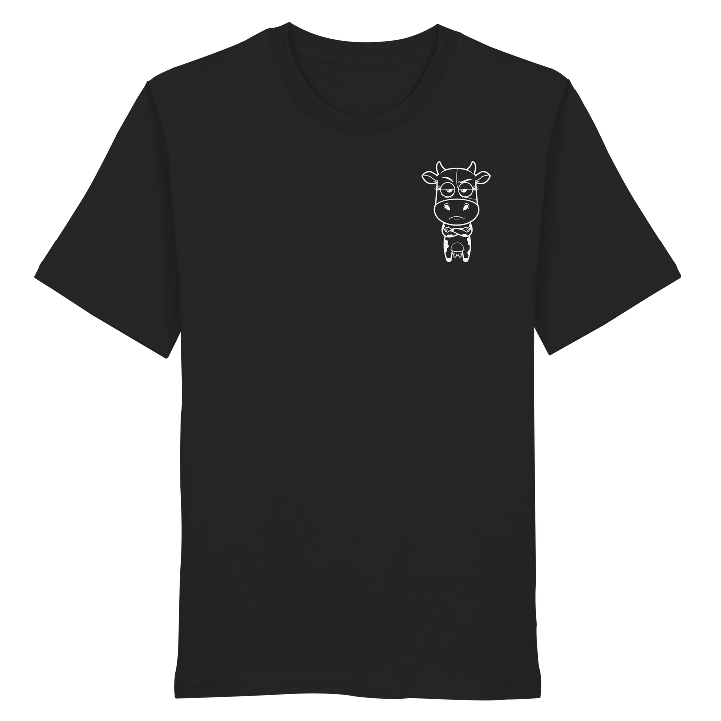 Annoyed Cow Statement-Print – Schwarz Bio Shirt | GÖRL Bio-Baumwolle, DTF-Druck in DE