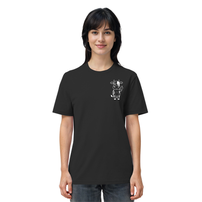 Finger Cow Statement-Print – Schwarz Bio Shirt | GÖRL Bio-Baumwolle, DTF-Druck in DE