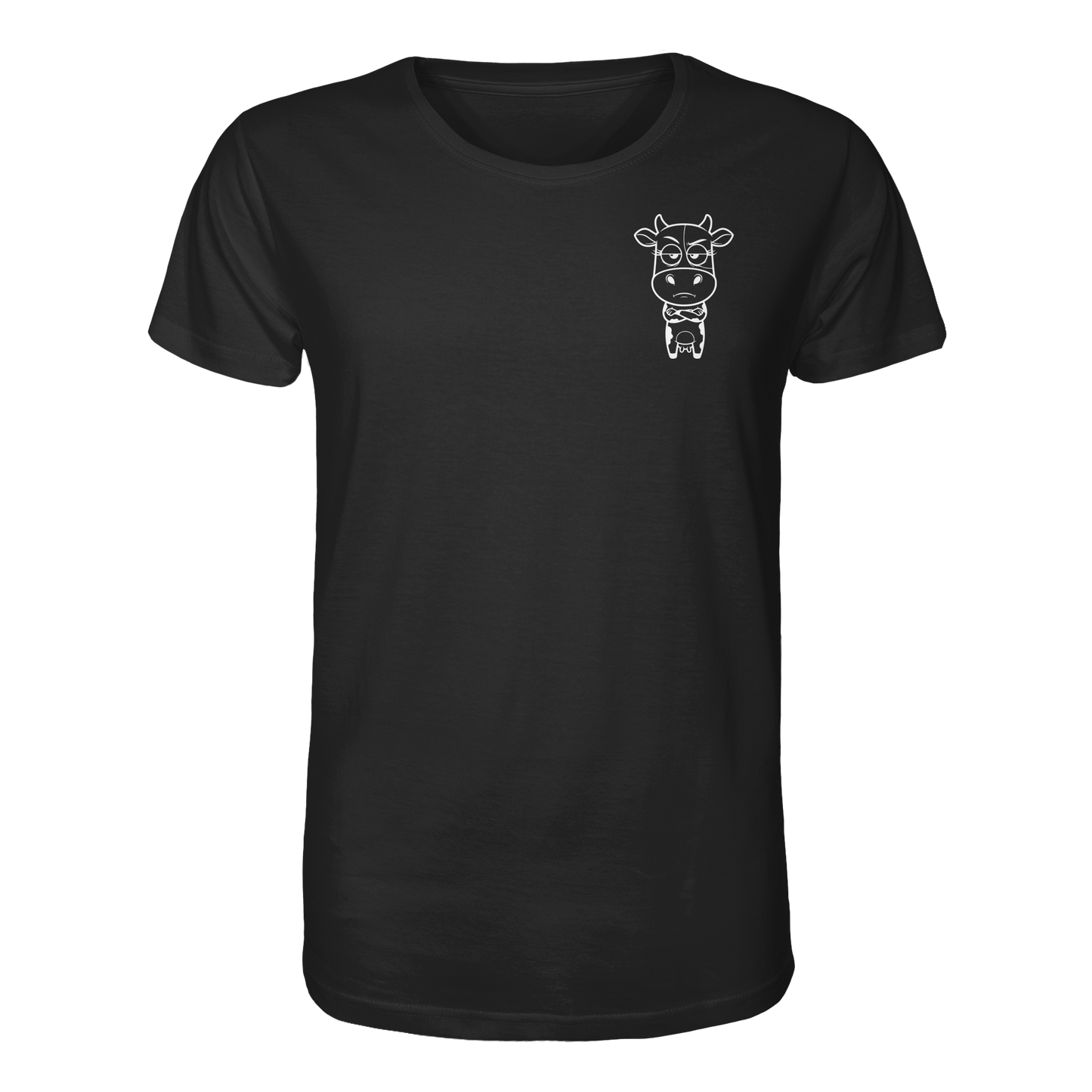 Annoyed Cow Statement-Print – Schwarz Bio Shirt | GÖRL Bio-Baumwolle, DTF-Druck in DE